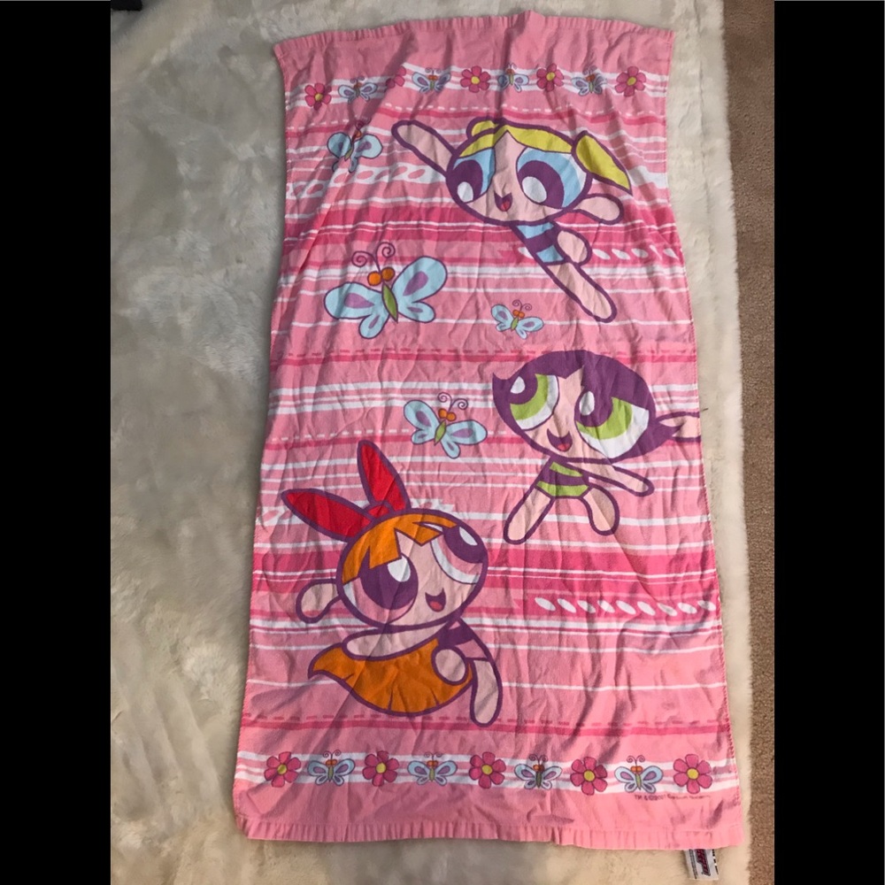 RARE 2001 Powerpuff Girls Beach/Shower Towel